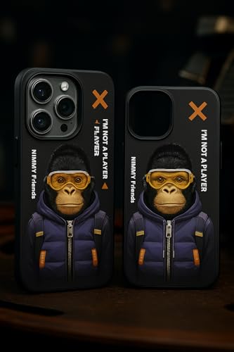 iPhone Case – Cool Monkey Streetwear Graphic | “I’m Not a Player” Quote | Matte Finish, Shockproof Cover | Compatible with iPhone 14, 15, 16 Series (Standard, Plus, Pro & Pro Max) –