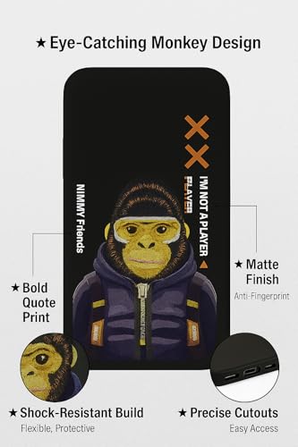 iPhone Case – Cool Monkey Streetwear Graphic | “I’m Not a Player” Quote | Matte Finish, Shockproof Cover | Compatible with iPhone 14, 15, 16 Series (Standard, Plus, Pro & Pro Max) –